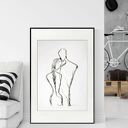 grafika 50X70 cm wykonana ręcznie, plakat, abstrakcja, elegancki minimalizm, obraz
