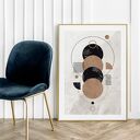 Plakat Brązowa geometria w stylu boho - format 40x50 cm