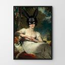 Plakat Bunny v2 w formacie 40x50 cm - inspiracja da Vinci