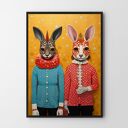 Plakat Zwierzęcy duet 61x91 cm - kolorowy na prezent