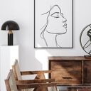 Zestaw plakatów Line Art 50x70 cm - komplet 2 sztuki raspberryEM (bez ramek)