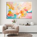 Pastelowy obraz abstrakcyjny - plakat artystyczny 75x50 cm