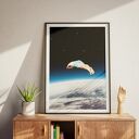 Plakat Skok w bok - Kolaż Fine Art - kolaż minimalistyczny do Twojego wnętrza