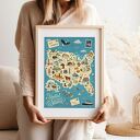 Plakat mapa USA - format 30x40 cm - Stany Zjednoczone