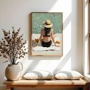 Plakat Dziewczyna na plaży - format 61x91 cm