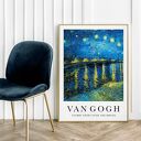 Plakat Van Gogh 30x40 cm - Gwiaździsta noc nad Rodanem