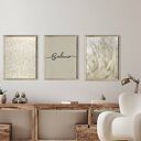ZESTAW PLAKATÓW 3cz 30x40 cm w stylu boho w neutralnych barwach