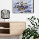 Plakat 50x70 cm „Słońce w negatywie” - nowoczesny pejzaż (matowy wydruk)