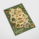 Kolorowy plakat z mapą Niemiec 30x40 cm
