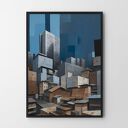 Plakat abstrakcja kolor do wnętrza - format 61x91 cm