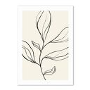 Minimalistyczna natura boho - plakat 40x50 cm z rysunkiem liścia (bez ram)