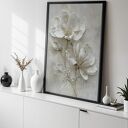 Zestaw 2 plakatów 30x40 cm Kwiaty (set246) - jasna botaniczna dekoracja do wnętrz