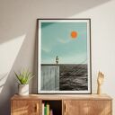 Plakat Miło Cię widzieć (A2 - 42x59,4 cm) - ocean i prezent dla podróżnika
