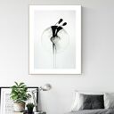 grafika 50X70 cm wykonana ręcznie, abstrakcja, styl skandynawski, czarno-biała