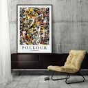 Plakat Pollock Convergence 40x50 cm do salonu - kolorowa abstrakcja