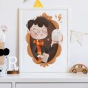 Plakat Harry Potter 50x70 cm Hogwart - Hogstudio dla dzieci
