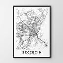 Plakat Mapa Szczecin - format 30x40 cm