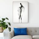 grafika 50X70 cm wykonana ręcznie, plakat, abstrakcja, elegancki minimalizm, obraz
