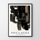 Plakat abstrakcja Soulages Litographie 20 - reprodukcja w formacie 30x40 cm