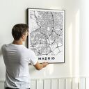 Plakat mapa Madryt - format 50x70 cm B2