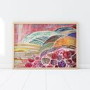 Plakat 100x70 cm - kwiaty pejzaż