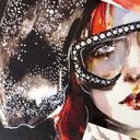 Muse 1, wydruk w rozmiarze pocztówki, ilustracja modowa