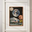 Plakat „Amerykański Sen” 50x70 cm - surrealistyczny kolaż vintage USA