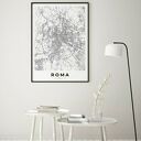 Mapa Rzym - plakat 50x70 cm do wnętrza
