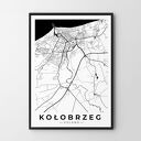 Plakat Kołobrzeg - mapa Kołobrzegu 40x50 cm do salonu