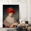 Plakat Lady Papaver A4 - kwiaty, kobieta i mak