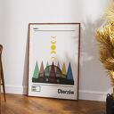 Plakat Chorzów (50x70cm) - kolaż miasta z Planetarium Śląskim