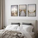 Zestaw plakatów 30x40 cm Pejzaże morskie (3 sztuki) - styl Hampton