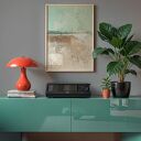 Zestaw plakatów 30x40 cm - Abstrakcyjny horyzont (set209), tryptyk do salonu w stylu Hampton