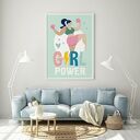 Plakat obraz miętowy Girl Power 50x70 cm B2