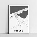 Plakat Mapa Mielno 30x40 cm