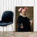 Plakat Funny Bunny - sztuka format 50x70 cm