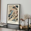 Plakat żurawie - sztuka japońska 50x70 cm (2-0009)