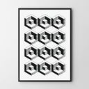 Plakat Black Pattern 50x70 cm