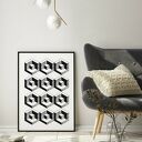 Nowoczesny plakat Black Pattern 30x40 cm do salonu