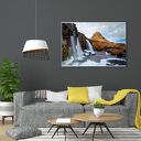 plakat - fotografia Wodospad islandzki Kirkjufellsfoss 40x30 cm