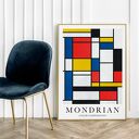 Plakat Mondrian 30x40 cm do salonu - nowoczesna dekoracja bez ramy