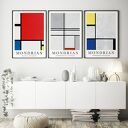 Zestaw 3 plakatów a la Mondrian w formacie 50x70 cm