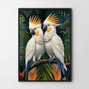 Plakat Papugi Duet Ptaki 30x40 cm - kolorowa dekoracja na ścianę