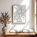 Plakat mapa Madryt - format 40x50 cm