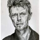 Plakat David Bowie A3 - seria Ikony (rysunek ołówkiem)