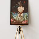 Plakat „W moim ogrodzie” A2 42x59,4 cm - roślinny kolaż