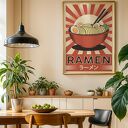 Zestaw plakatów Sushi Ramen Onigiri 30x40 cm - tryptyk 3 sztuki