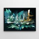 Plakat Metropolia - abstrakcja do salonu format 30x40 cm