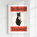 Plakat - Black cat, retro, vintage 40x50 cm (6 -2-0003)