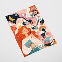 Plakat Marzycielka 30x40 cm - ilustracja pełna koloru i wyobraźni